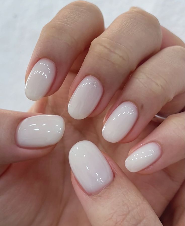 Soft Blush Milky Nails