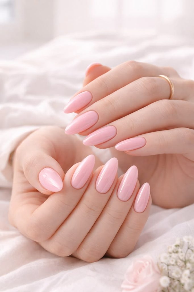 Soft Pale Pink Nails