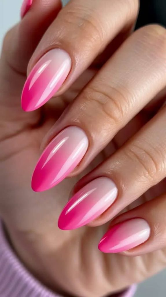 Soft Pink Ombre Nails