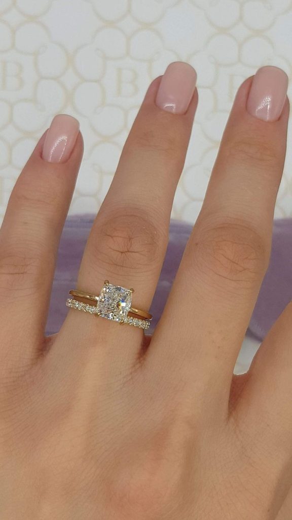 Square Nails for Princess Cut Rings