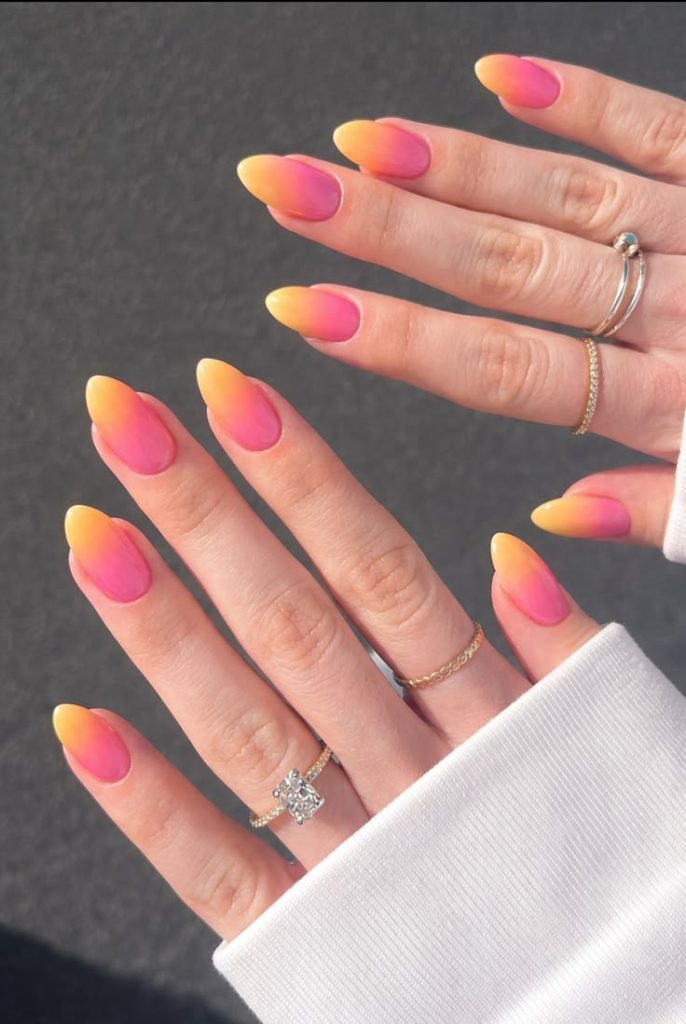 Sunset Ombre Nails
