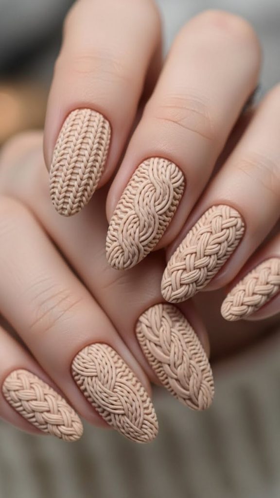 Sweater-Inspired Nails
