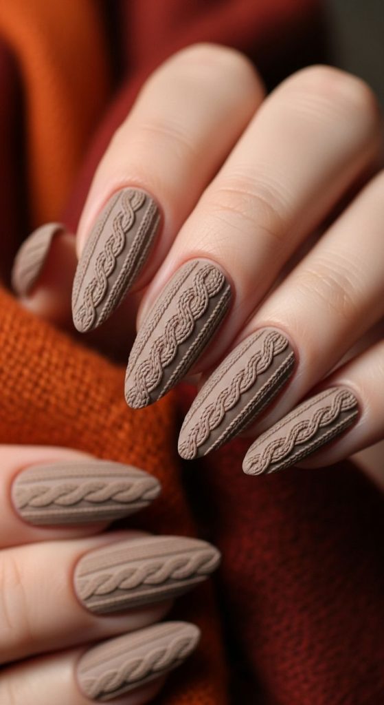 Sweater-Texture Nails