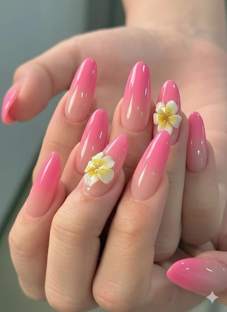 Tropical Flower Nails