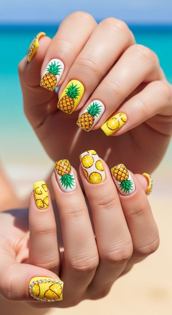 Tropical Fruit Nails