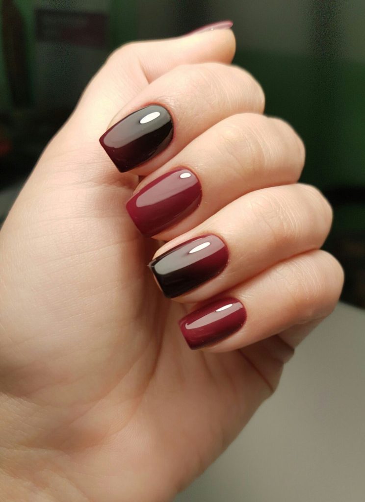 Warm Brown and Burgundy Nail Mix