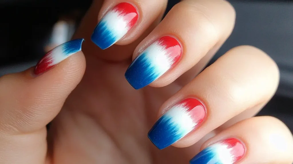 4th of July Ombre Nails
